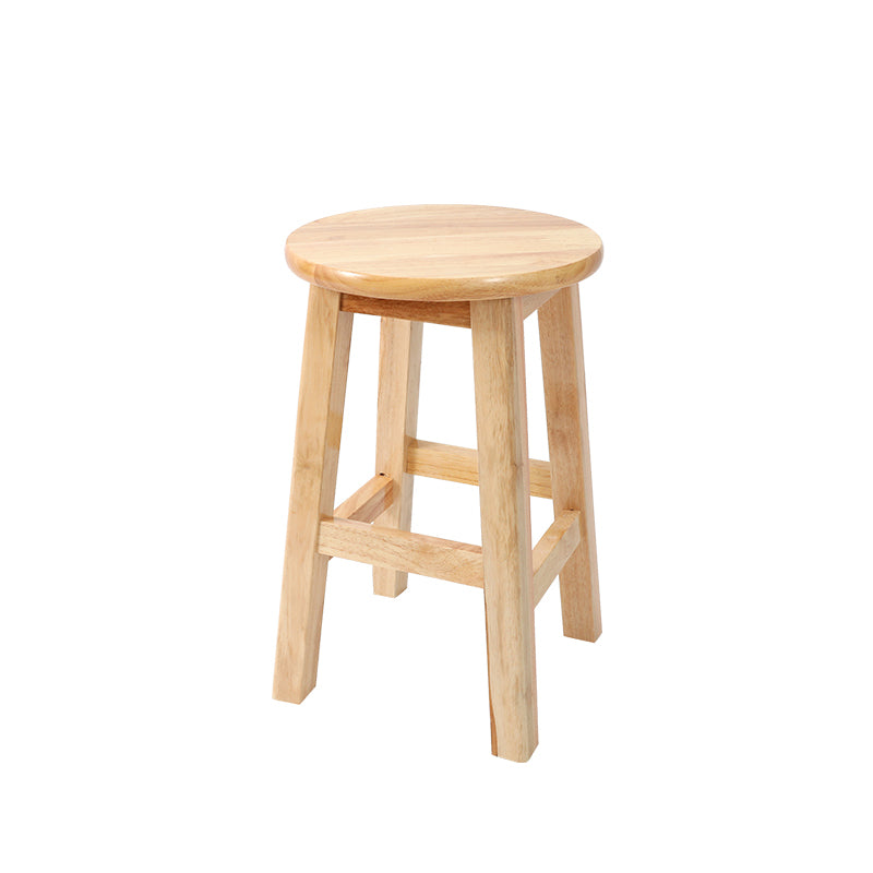 Solid Wood Bar Stool Backless Armless Counter Stool for Dining Room