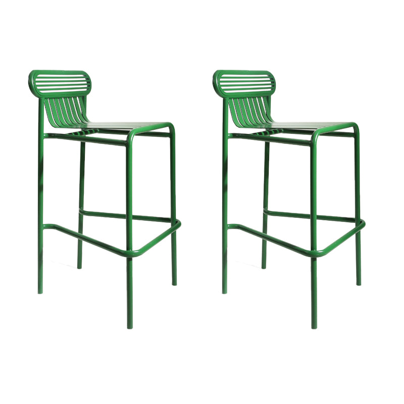 Metallic Finish Indoor Stools Industrial Style Metal Bar Stools