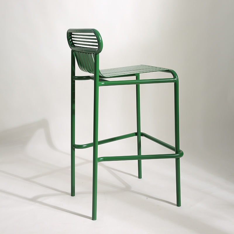 Metallic Finish Indoor Stools Industrial Style Metal Bar Stools