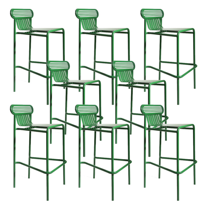 Metallic Finish Indoor Stools Industrial Style Metal Bar Stools