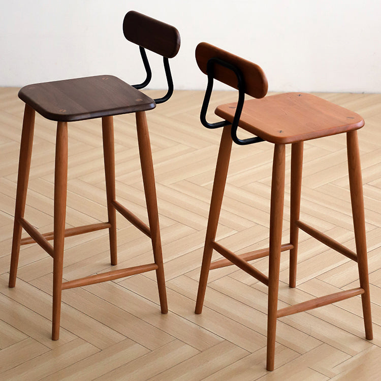Matte Finish Solid Wood Counter Chairs Modern Indoor Counter Stools
