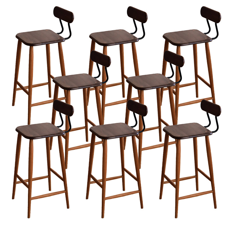 Matte Finish Solid Wood Counter Chairs Modern Indoor Counter Stools