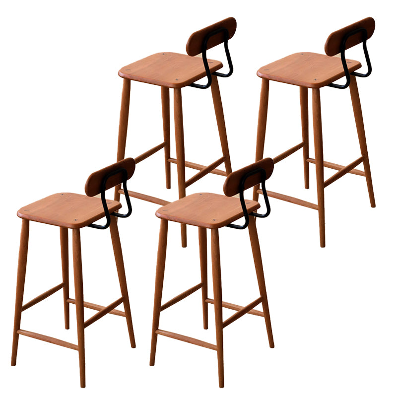 Matte Finish Solid Wood Counter Chairs Modern Indoor Counter Stools