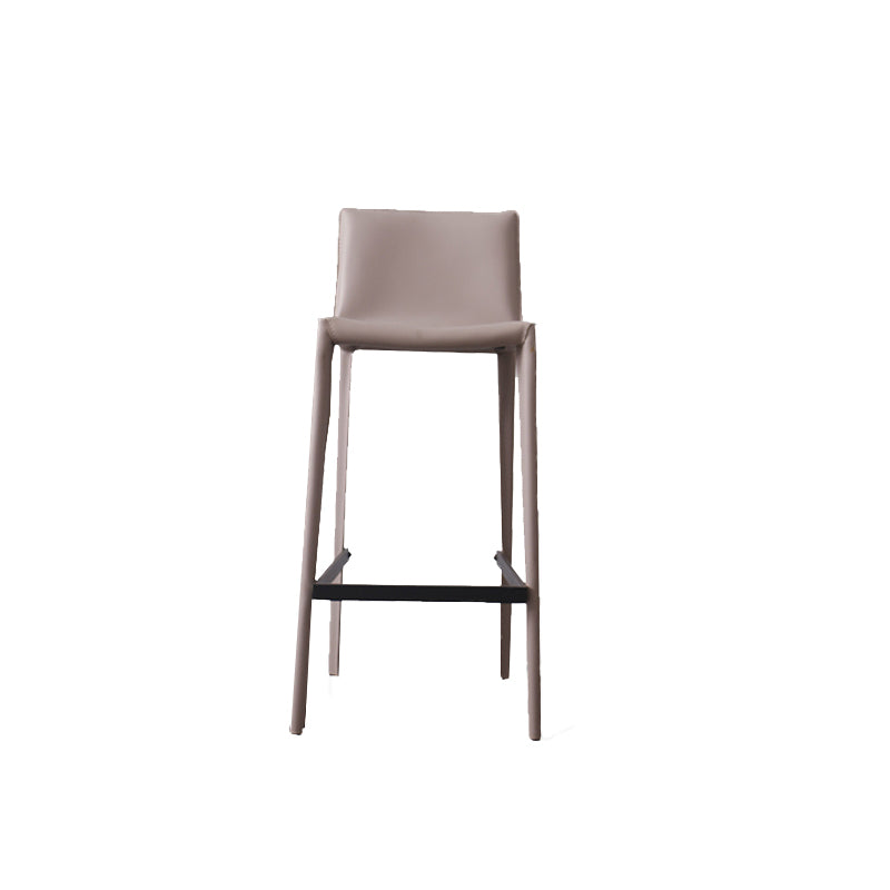 Glam Indoor Stools with Leather Legs Matte Finish Faux Leather Counter & Bar Stools