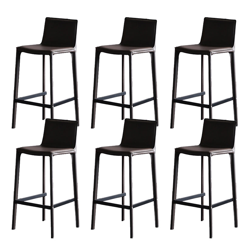 Glam Indoor Stools with Leather Legs Matte Finish Faux Leather Counter & Bar Stools