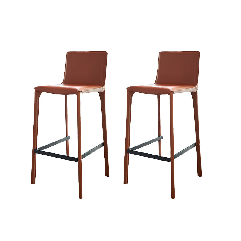 Glam Indoor Stools with Leather Legs Matte Finish Faux Leather Counter & Bar Stools