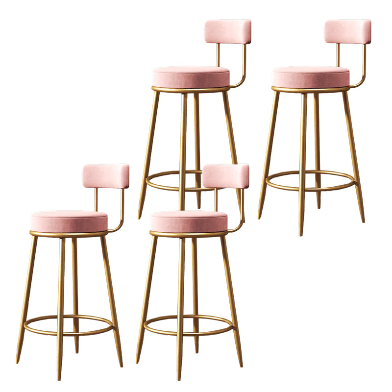 Industrial Velvet Counter & Bar Stools Matte Finish Indoor Stools