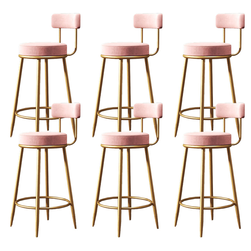 Industrial Velvet Counter & Bar Stools Matte Finish Indoor Stools