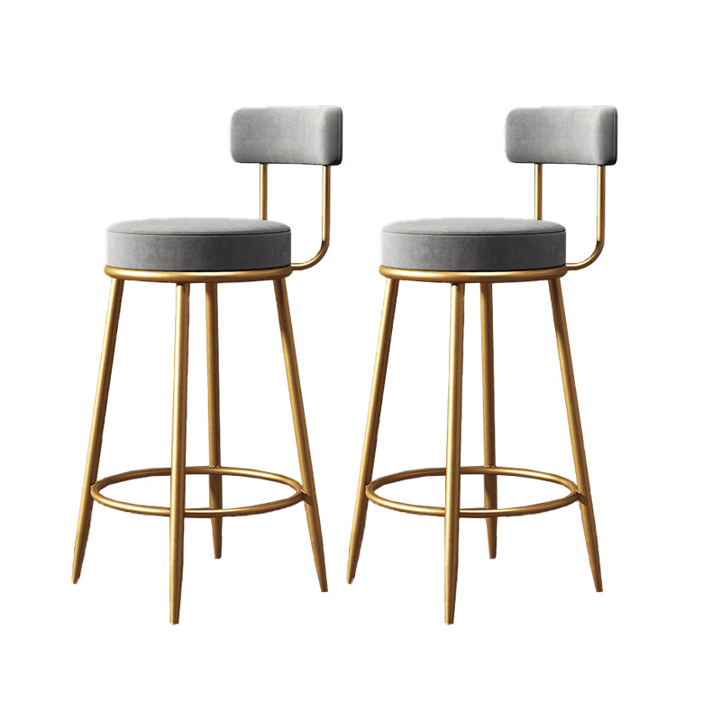 Industrial Velvet Counter & Bar Stools Matte Finish Indoor Stools