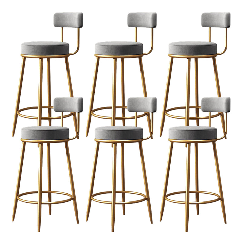 Industrial Velvet Counter & Bar Stools Matte Finish Indoor Stools