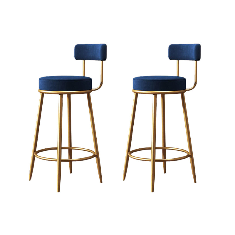 Industrial Velvet Counter & Bar Stools Matte Finish Indoor Stools