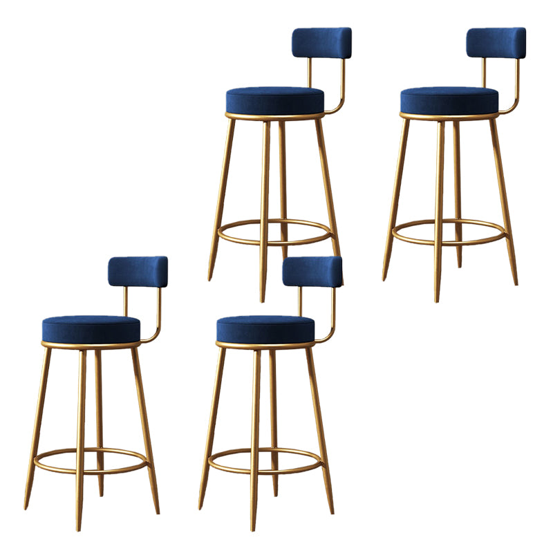 Industrial Velvet Counter & Bar Stools Matte Finish Indoor Stools