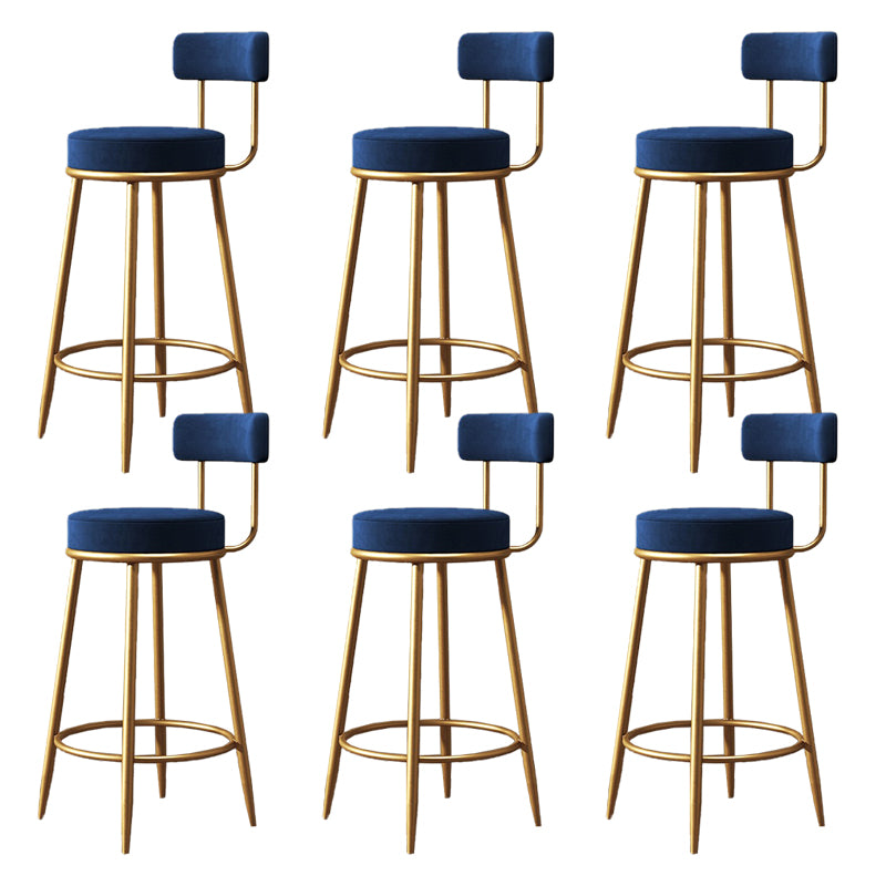 Industrial Velvet Counter & Bar Stools Matte Finish Indoor Stools