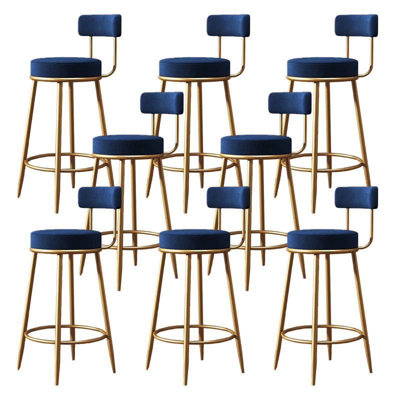 Industrial Velvet Counter & Bar Stools Matte Finish Indoor Stools
