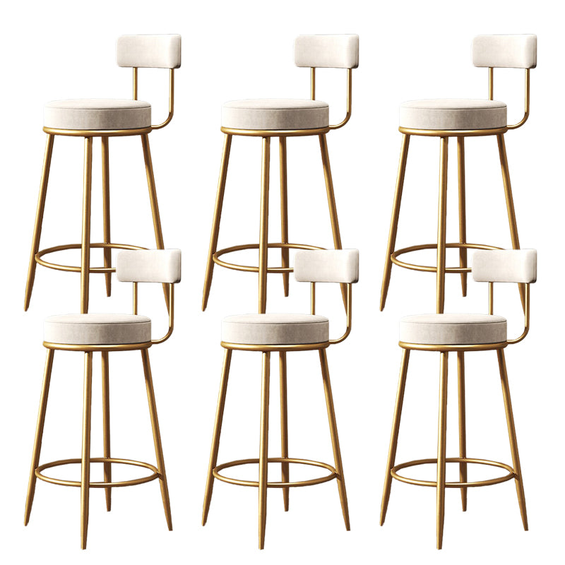 Industrial Velvet Counter & Bar Stools Matte Finish Indoor Stools