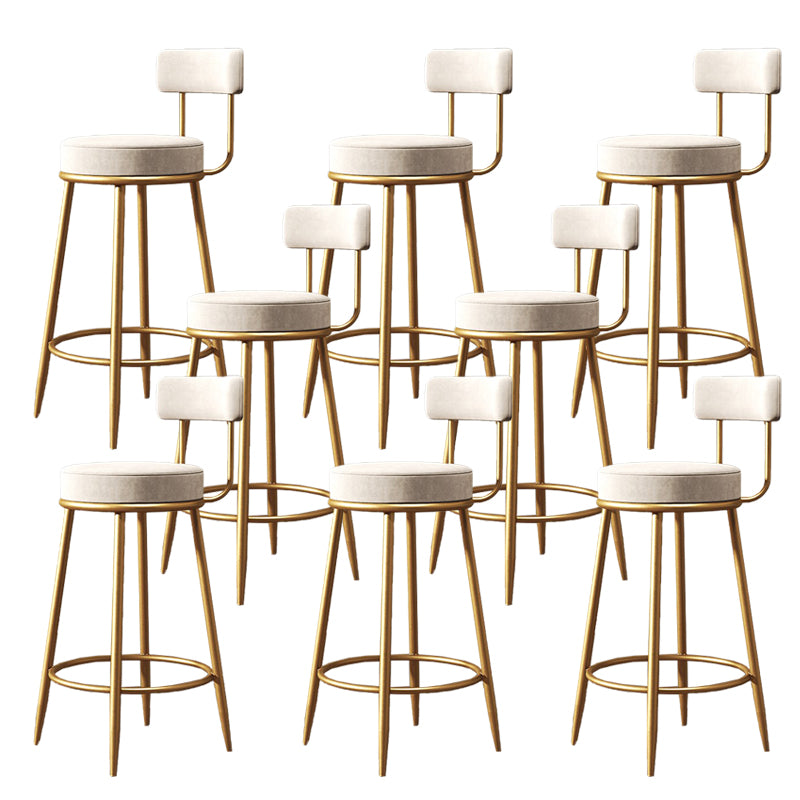 Industrial Velvet Counter & Bar Stools Matte Finish Indoor Stools