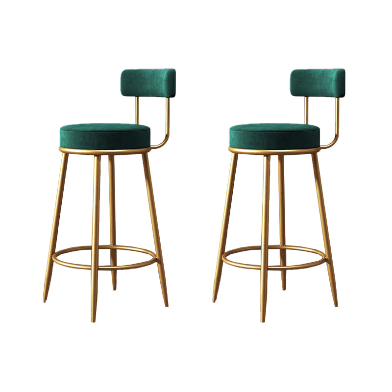 Industrial Velvet Counter & Bar Stools Matte Finish Indoor Stools