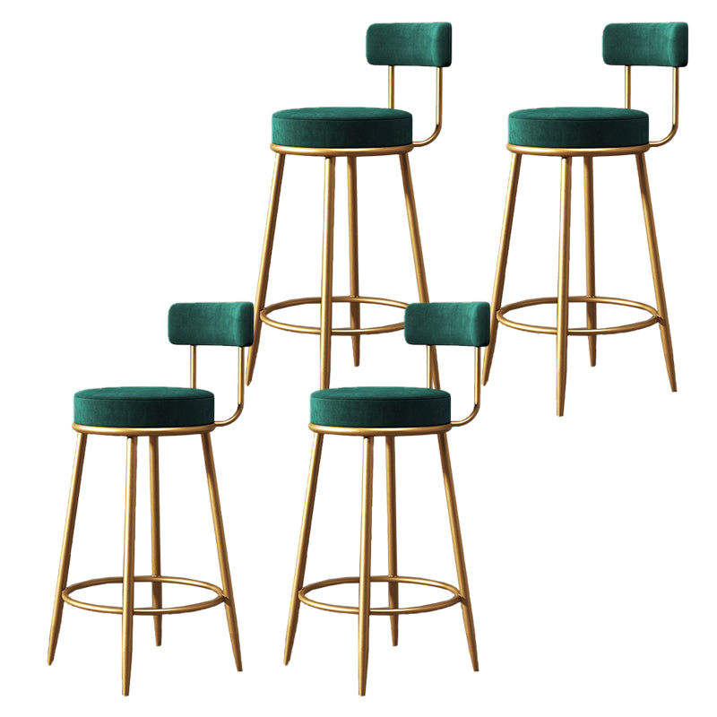 Industrial Velvet Counter & Bar Stools Matte Finish Indoor Stools