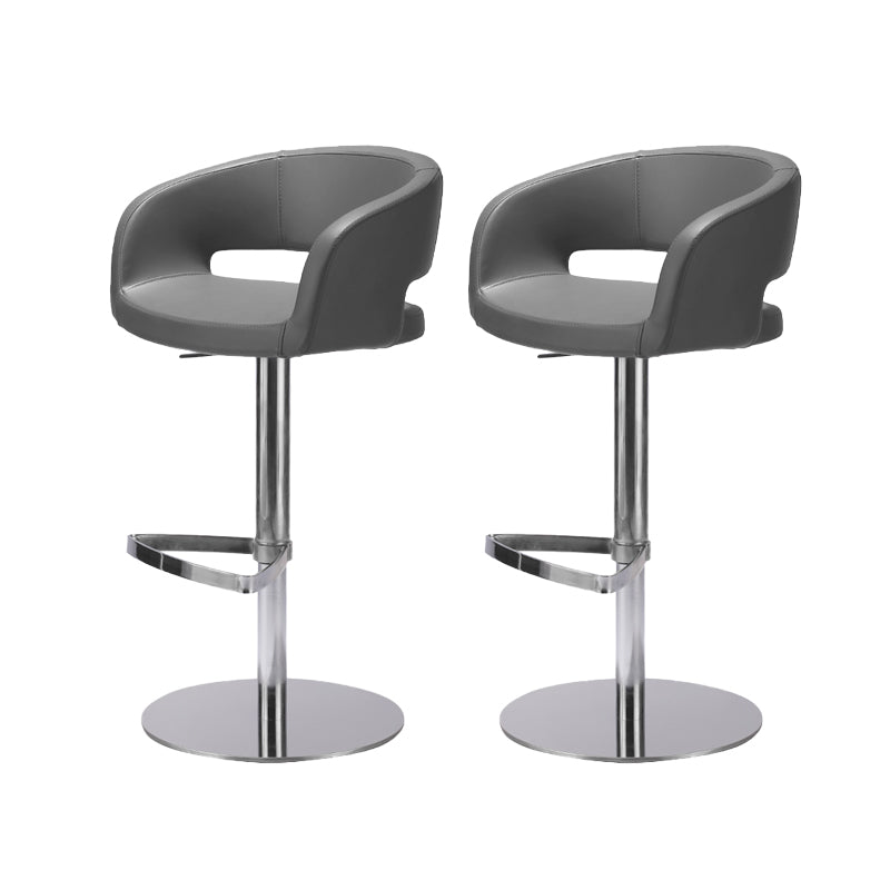 Modern Leather Bar Stool Adjustable Backrest Counter Stool for Bristol