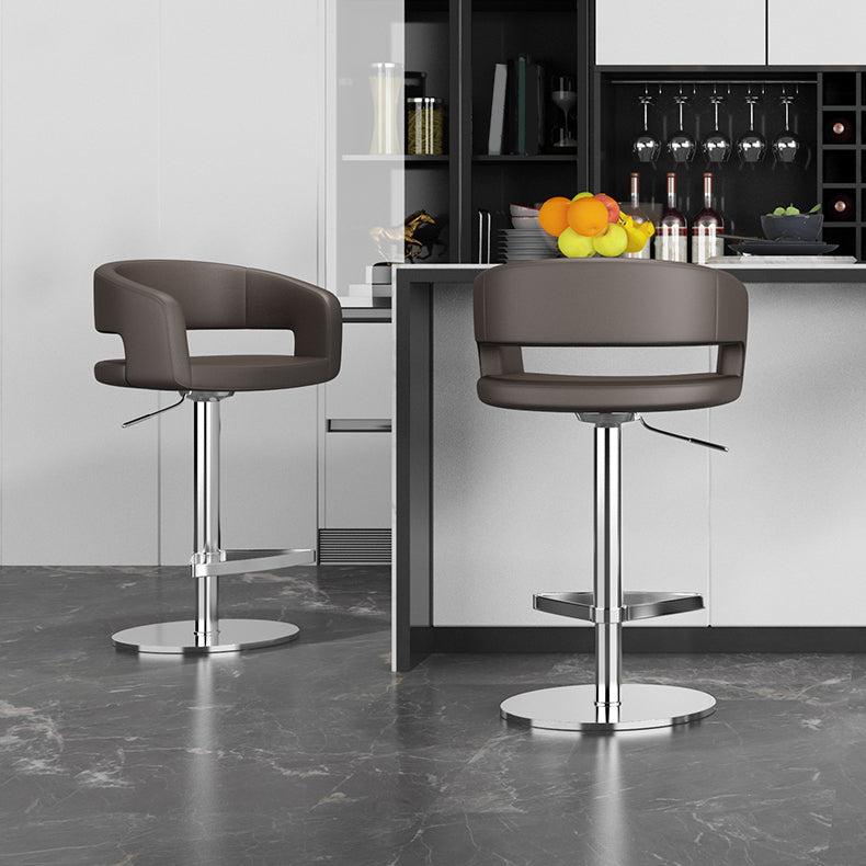 Modern Leather Bar Stool Adjustable Backrest Counter Stool for Bristol