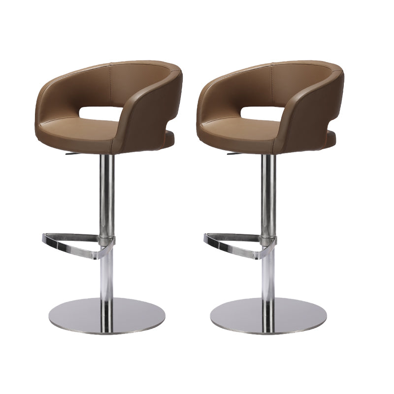 Modern Leather Bar Stool Adjustable Backrest Counter Stool for Bristol