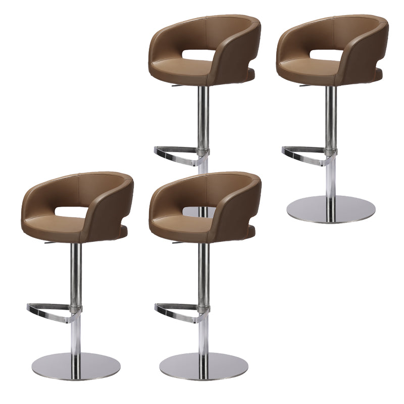 Modern Leather Bar Stool Adjustable Backrest Counter Stool for Bristol