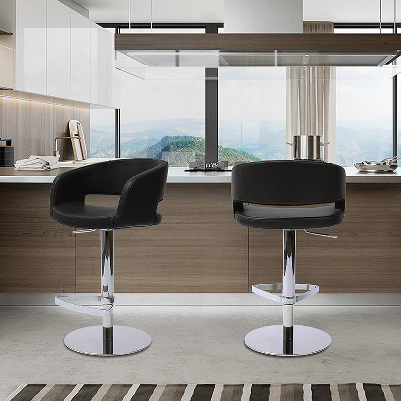 Modern Leather Bar Stool Adjustable Backrest Counter Stool for Bristol