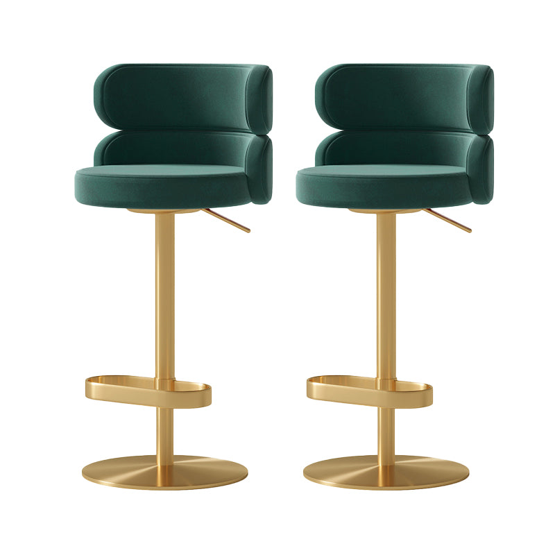 Glam Swivel Bar Stool Upholstered Adjustable Counter Stool for Bristol