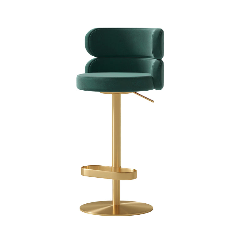 Glam Swivel Bar Stool Upholstered Adjustable Counter Stool for Bristol