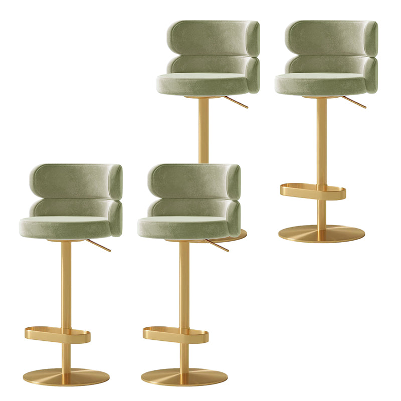 Glam Swivel Bar Stool Upholstered Adjustable Counter Stool for Bristol