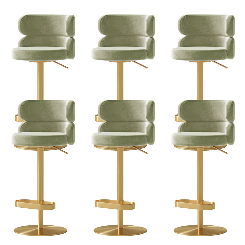 Glam Swivel Bar Stool Upholstered Adjustable Counter Stool for Bristol