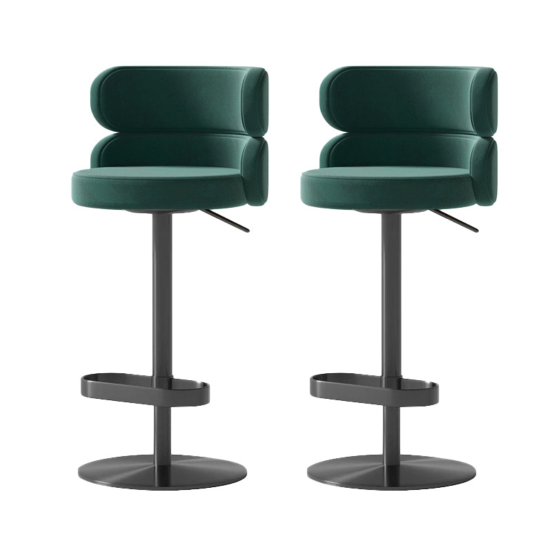 Glam Swivel Bar Stool Upholstered Adjustable Counter Stool for Bristol