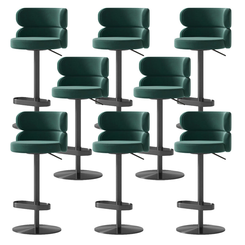 Glam Swivel Bar Stool Upholstered Adjustable Counter Stool for Bristol