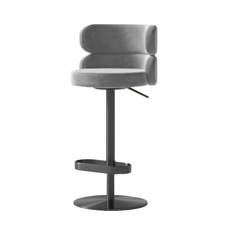 Glam Swivel Bar Stool Upholstered Adjustable Counter Stool for Bristol