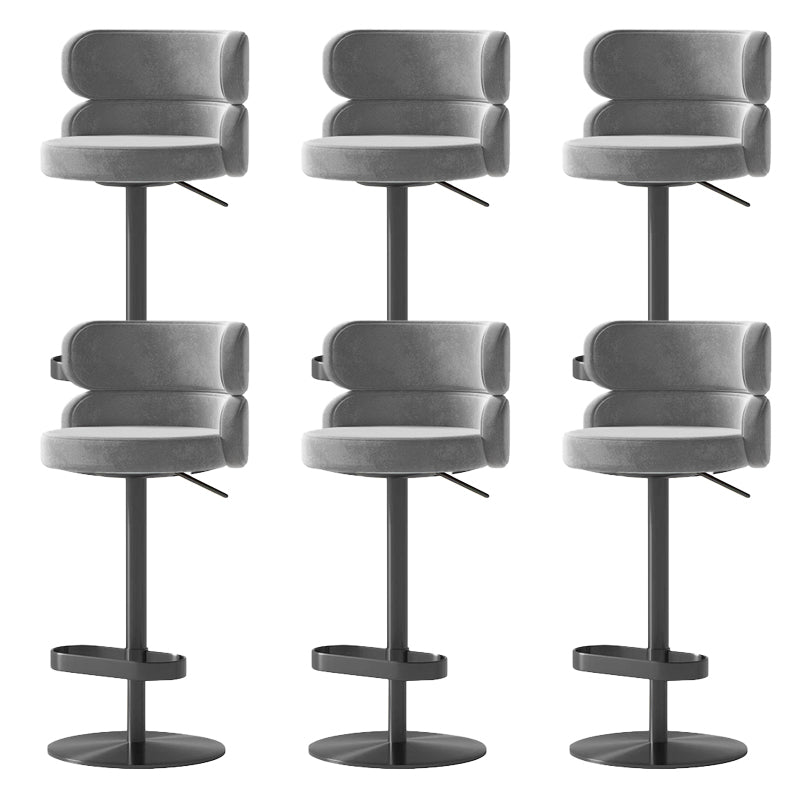 Glam Swivel Bar Stool Upholstered Adjustable Counter Stool for Bristol