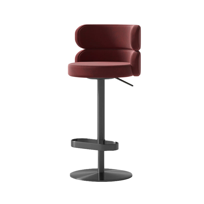 Glam Swivel Bar Stool Upholstered Adjustable Counter Stool for Bristol
