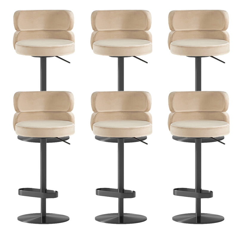 Glam Swivel Bar Stool Upholstered Adjustable Counter Stool for Bristol