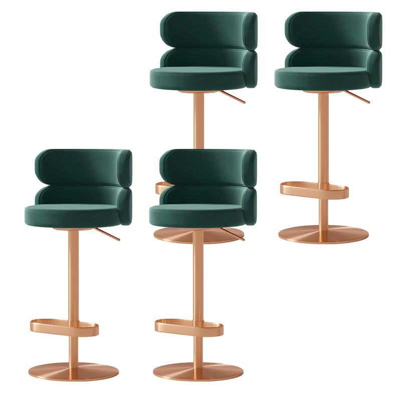 Glam Swivel Bar Stool Upholstered Adjustable Counter Stool for Bristol