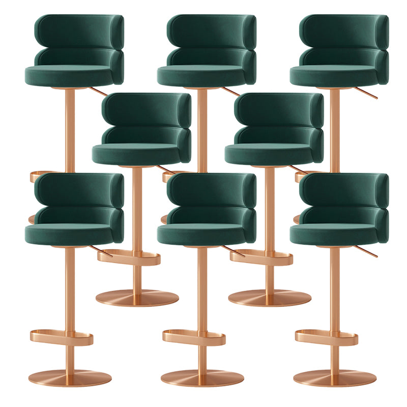 Glam Swivel Bar Stool Upholstered Adjustable Counter Stool for Bristol