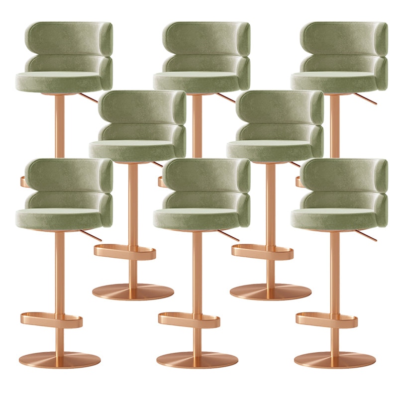 Glam Swivel Bar Stool Upholstered Adjustable Counter Stool for Bristol