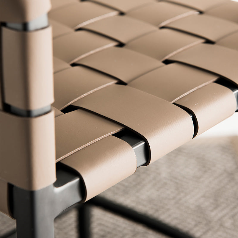 Modern Style Bar Stool Leather Backrest Counter Stool with Metal Legs