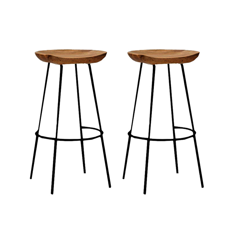 Solid Wood Modern Counter & Bar Stools Matte Finish Indoor Stools