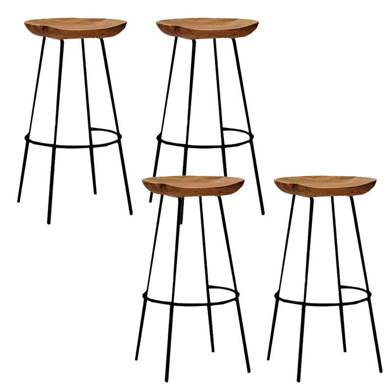 Solid Wood Modern Counter & Bar Stools Matte Finish Indoor Stools