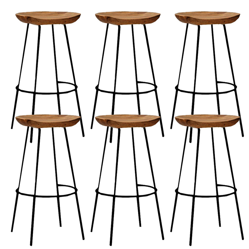 Solid Wood Modern Counter & Bar Stools Matte Finish Indoor Stools