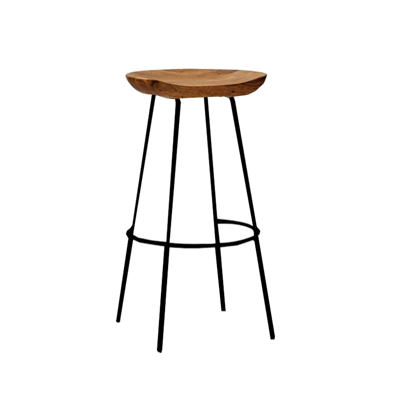Solid Wood Modern Counter & Bar Stools Matte Finish Indoor Stools