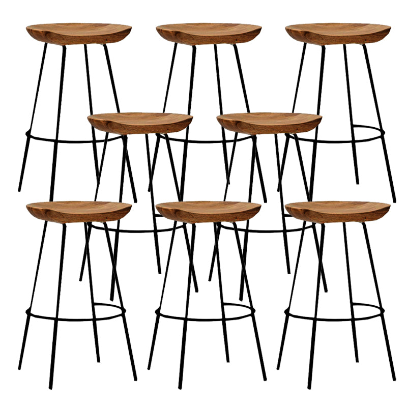 Solid Wood Modern Counter & Bar Stools Matte Finish Indoor Stools