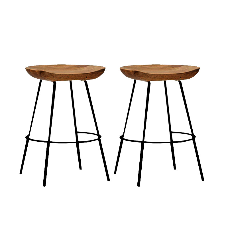 Solid Wood Modern Counter & Bar Stools Matte Finish Indoor Stools