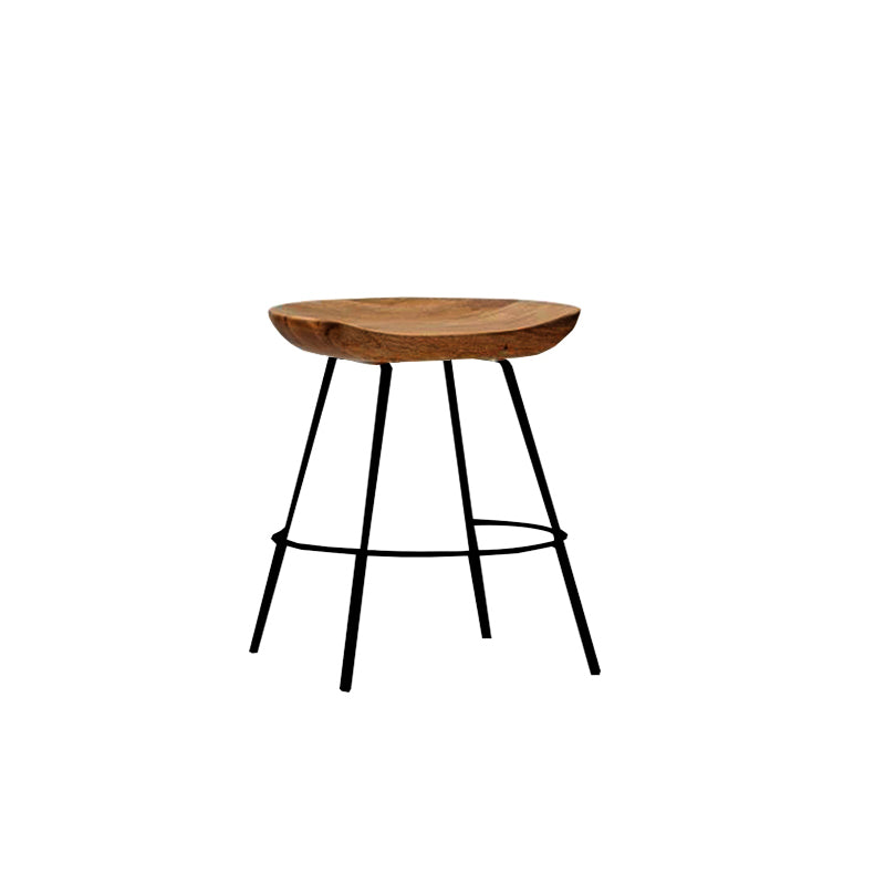 Solid Wood Modern Counter & Bar Stools Matte Finish Indoor Stools