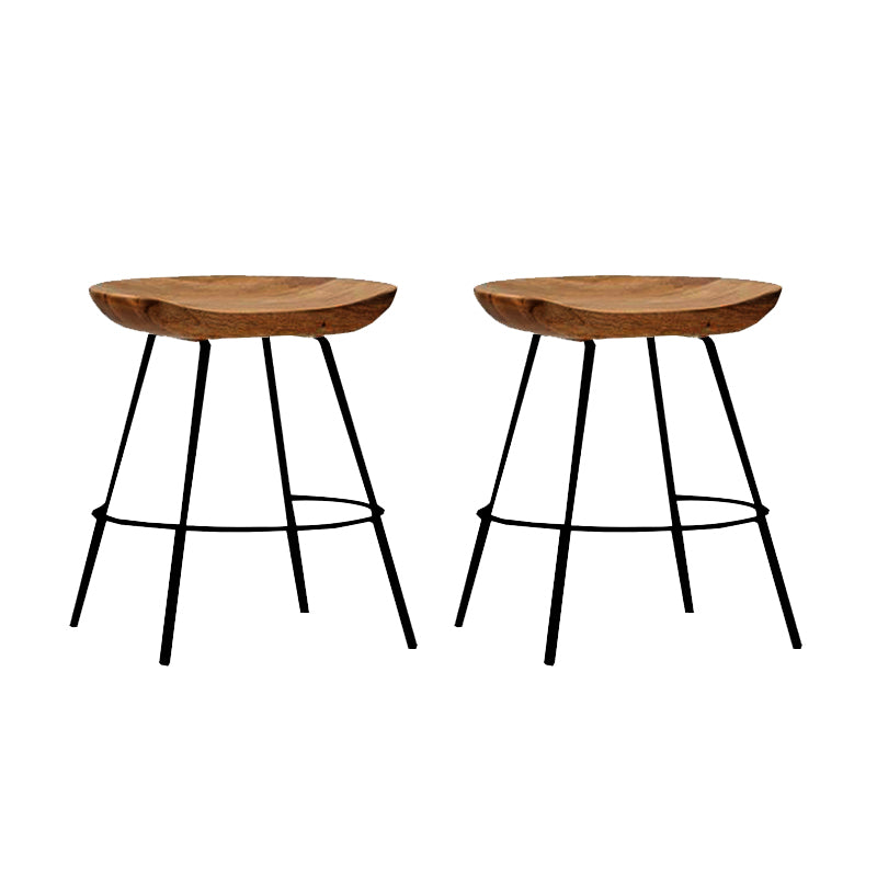Solid Wood Modern Counter & Bar Stools Matte Finish Indoor Stools
