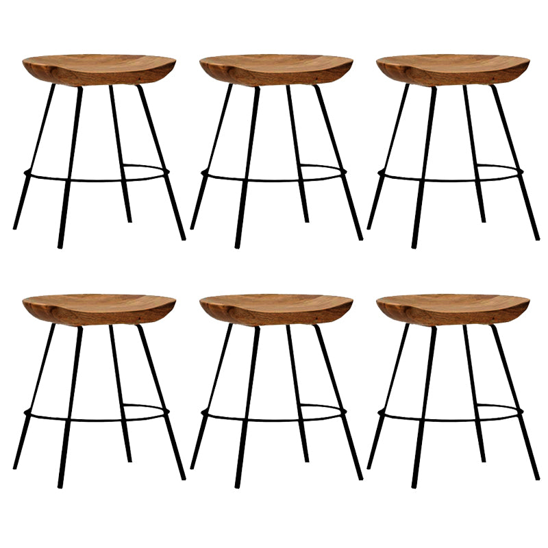 Solid Wood Modern Counter & Bar Stools Matte Finish Indoor Stools